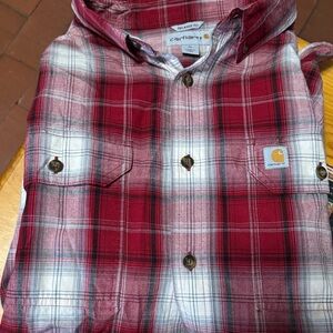 Carhartt Red and White Plaid Shirt